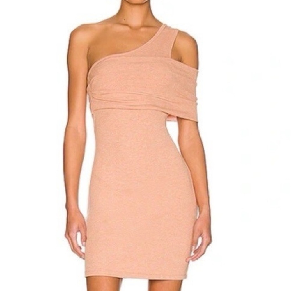 FREE PEOPLE & LNA CLOTHING COLLAB NWT ONE SHOULDER MINIdress SIZE MEDIUM